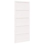 Barn Door White 80 x 2,5 x 208 cm Solid Pine Wood