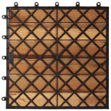 Decking Tile 20 pcs Brown 30 x 30 cm Acacia Hardwood