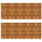 Decking Tile 20 pcs Brown 30 x 30 cm Acacia Hardwood