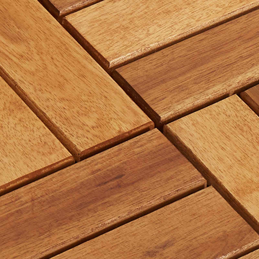 Decking Tile 30 pcs Brown 30 x 30 cm Acacia Hardwood