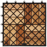 Decking Tile 30 pcs Brown 30 x 30 cm Acacia Hardwood