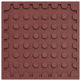 Fall Protection Tiles 18 pcs Red 50 x 50 cm Rubber