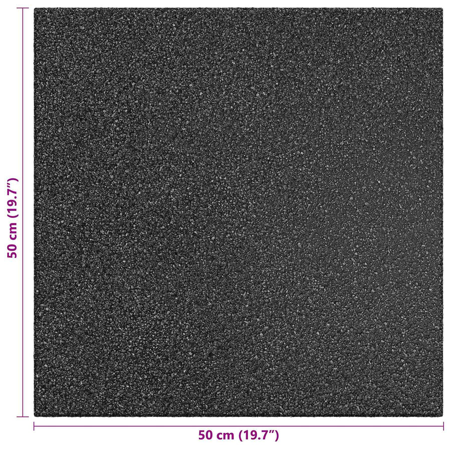 Fall Protection Tiles 24 pcs Black 50 x 50 cm Rubber