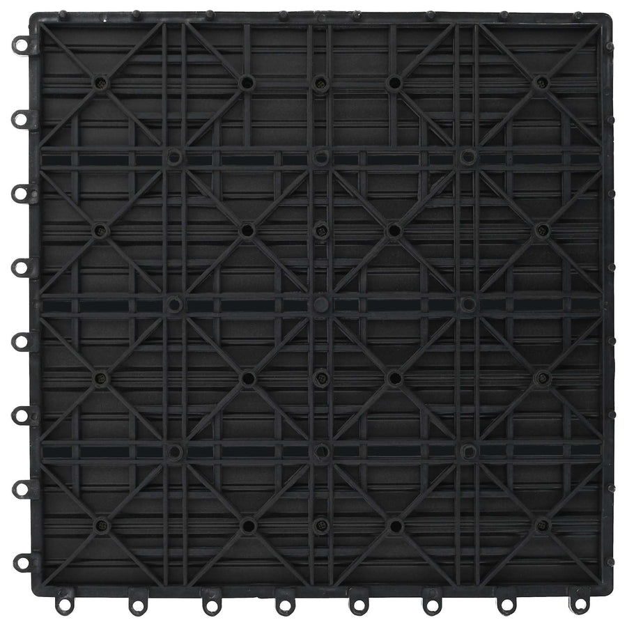 Decking Tile 22 pcs Grey 30 x 30 cm WPC