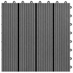 Decking Tile 22 pcs Grey 30 x 30 cm WPC