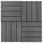 Decking Tile 22 pcs Grey 30 x 30 cm WPC