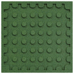 Fall Protection Tiles 12 pcs Green 50 x 50 cm Rubber