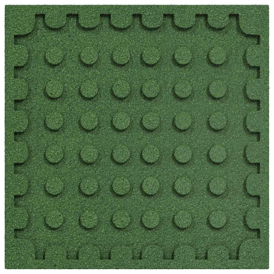 Fall Protection Tiles 12 pcs Green 50 x 50 cm Rubber