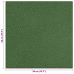 Fall Protection Tiles 12 pcs Green 50 x 50 cm Rubber