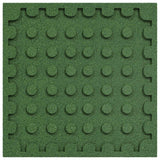 Fall Protection Tiles 18 pcs Green 50 x 50 cm Rubber - Side View
