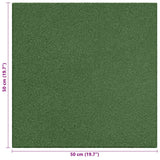 Fall Protection Tiles 24 pcs Green 50 x 50 cm Rubber - 45-Degree Angle