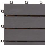 Decking Tile 20 pcs Grey 30 x 30 cm Acacia Hardwood