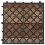 Decking Tile 20 pcs Grey 30 x 30 cm Acacia Hardwood