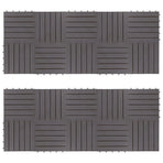 Decking Tile 20 pcs Grey 30 x 30 cm Acacia Hardwood