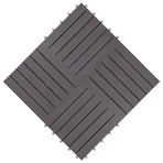 Decking Tile 20 pcs Grey 30 x 30 cm Acacia Hardwood