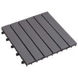 Decking Tile 30 pcs Grey 30 x 30 cm Acacia Hardwood