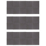 Decking Tile 30 pcs Grey 30 x 30 cm Acacia Hardwood