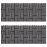 Decking Tile 20 pcs Grey 30 x 30 cm Acacia Hardwood