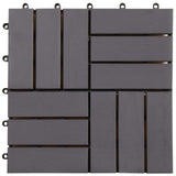 Decking Tile 20 pcs Grey 30 x 30 cm Acacia Hardwood