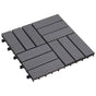Decking Tile 30 pcs Grey 30 x 30 cm Acacia Hardwood