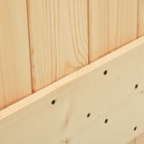 Sliding Door 2 pcs 90 x 210 cm Solid Pine Wood - Close-Up Angle