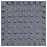 Fall Protection Tiles 24 pcs Grey 50 x 50 cm Rubber - Side View