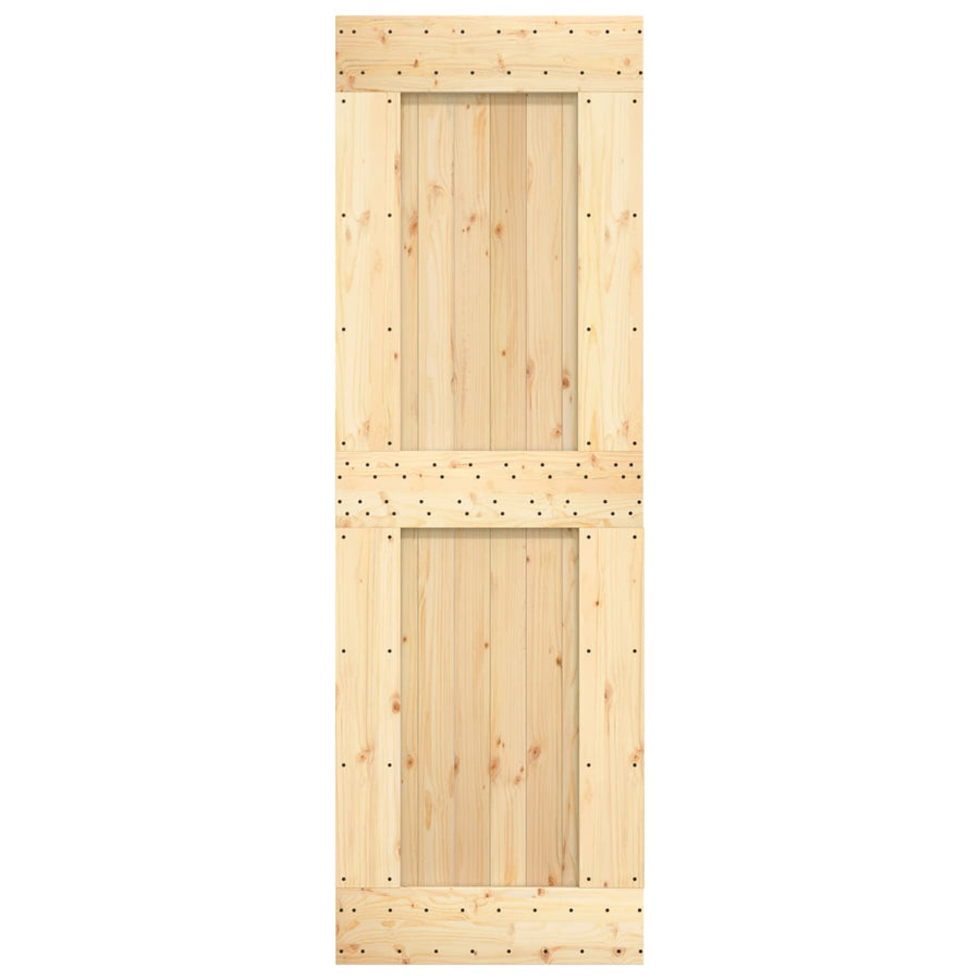 Sliding Door 70 x 210 cm Solid Pine Wood (Untreated)