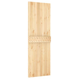Sliding Door Natural and White 70 x 210 cm Solid Pine Wood - 45-Degree Angle