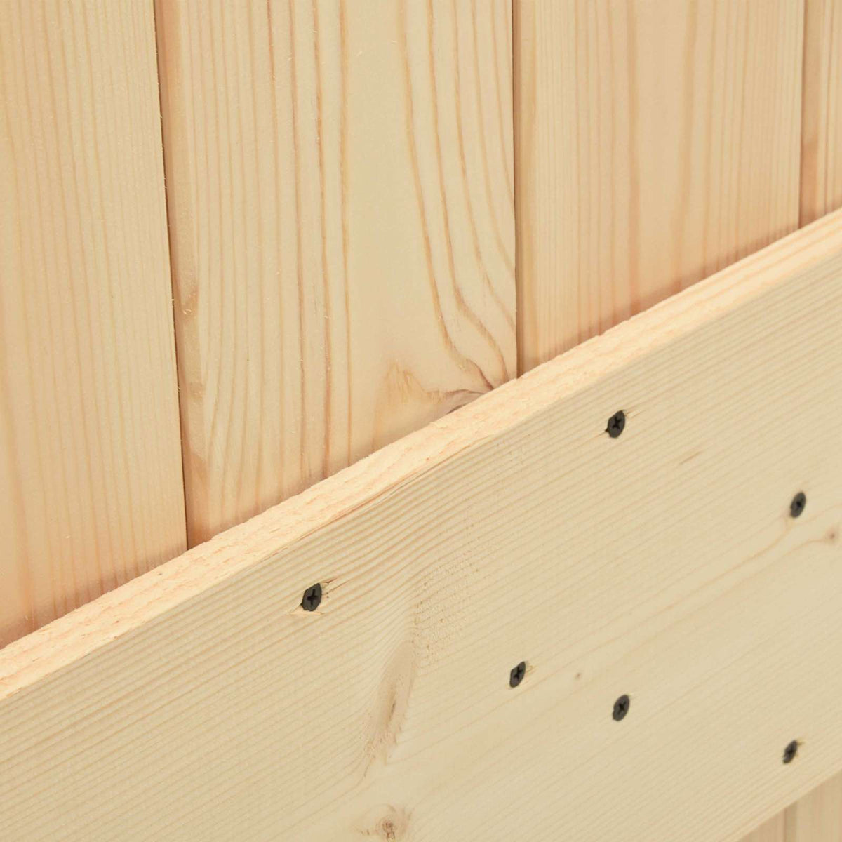 Sliding Door Natural and White 85 x 210 cm Solid Pine Wood
