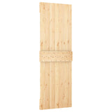 Sliding Door Natural and White 70 x 210 cm Solid Pine Wood - 45-Degree Angle