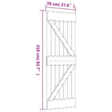 Sliding Door Natural and White 70 x 210 cm Solid Pine Wood - Extra Image