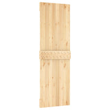 Sliding Door Natural and White 70 x 210 cm Solid Pine Wood - 45-Degree Angle