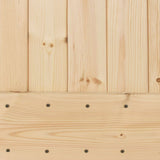 Sliding Door Natural and White 85 x 210 cm Solid Pine Wood - Close-Up Angle