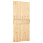 Sliding Door 95 x 210 cm Solid Pine Wood (Untreated)