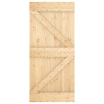 Sliding Door 95 x 210 cm Solid Pine Wood (Untreated)