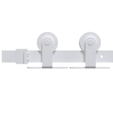 Sliding Door Natural and White 85 x 210 cm Solid Pine Wood