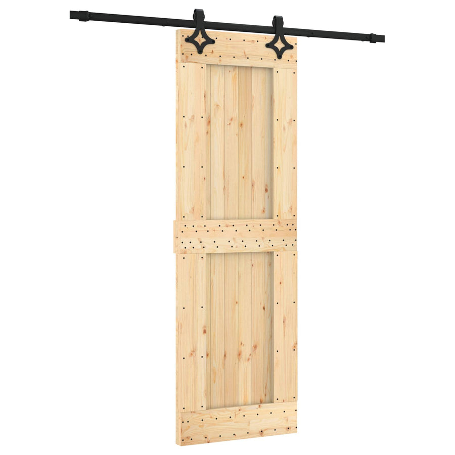 Sliding Door 70 x 210 cm Solid Pine Wood (Untreated)