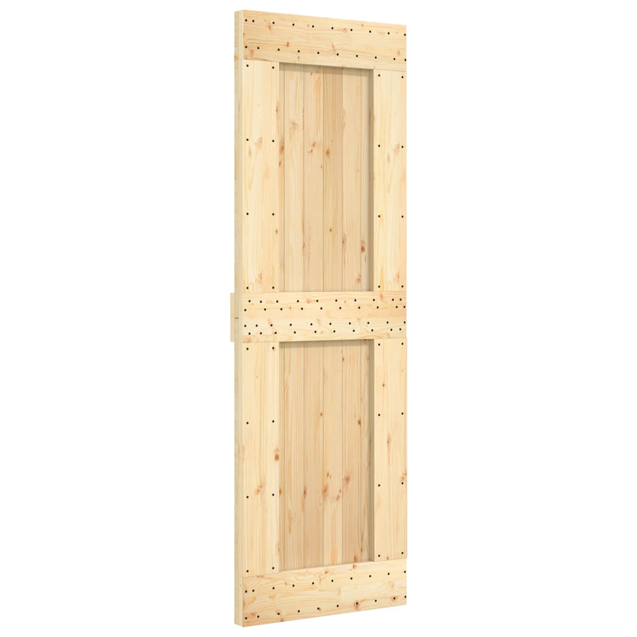 Sliding Door 70 x 210 cm Solid Pine Wood (Untreated)