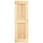 Sliding Door 70 x 210 cm Solid Pine Wood (Untreated)