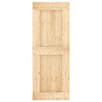 Sliding Door 80 x 210 cm Solid Pine Wood (Untreated)