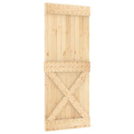 Sliding Door 85 x 210 cm Solid Pine Wood (Untreated)