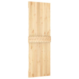 Sliding Door Natural and Black 70 x 210 cm Solid Pine Wood - 45-Degree Angle