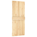 Sliding Door Natural and White 85 x 210 cm Solid Pine Wood