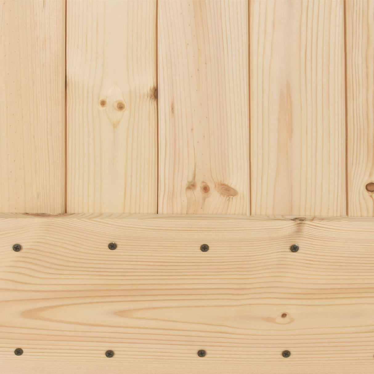 Sliding Door Natural and White 100 x 210 cm Solid Pine Wood