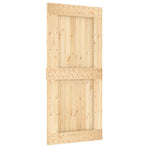 Sliding Door 95 x 210 cm Solid Pine Wood (Untreated)