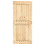 Sliding Door 95 x 210 cm Solid Pine Wood (Untreated)