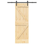 Sliding Door NARVIK 70 x 210 cm (152.5 cm) Natural and Black