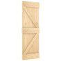 Sliding Door NARVIK 85 x 210 cm (213.5 cm) Natural and Black