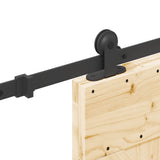 Sliding Door NARVIK 70 x 210 cm (152.5 cm) Natural and Black - Rear View