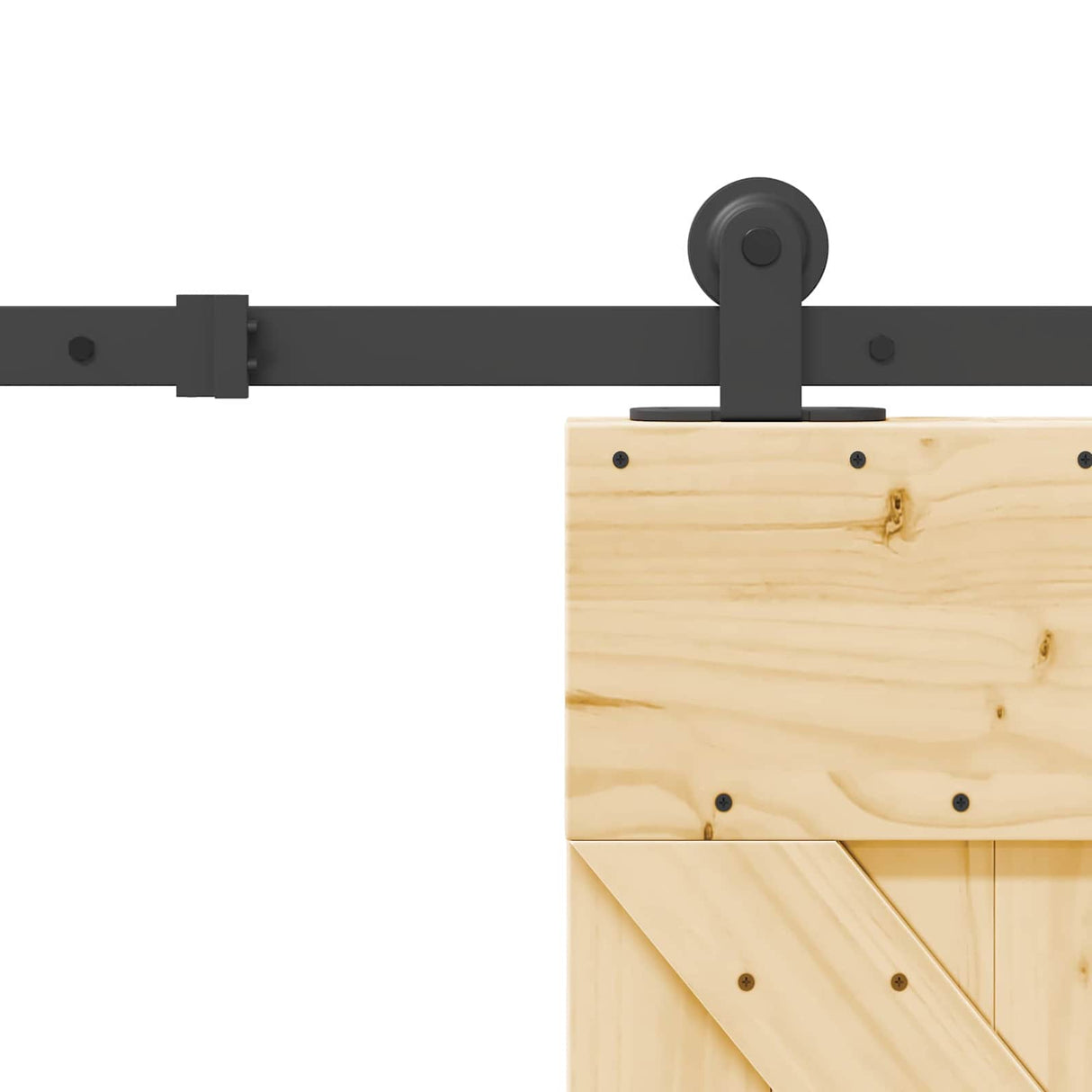 Sliding Door NARVIK 85 x 210 cm (152.5 cm) Natural and Black